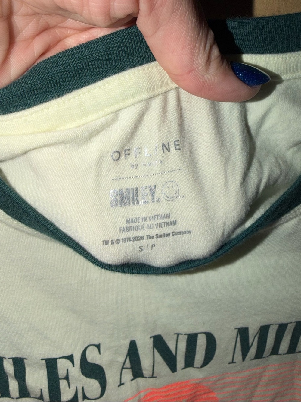 Smiles and Miles Graphic Tee Yellow with Coral and Dark Green - Picture 3 of 4